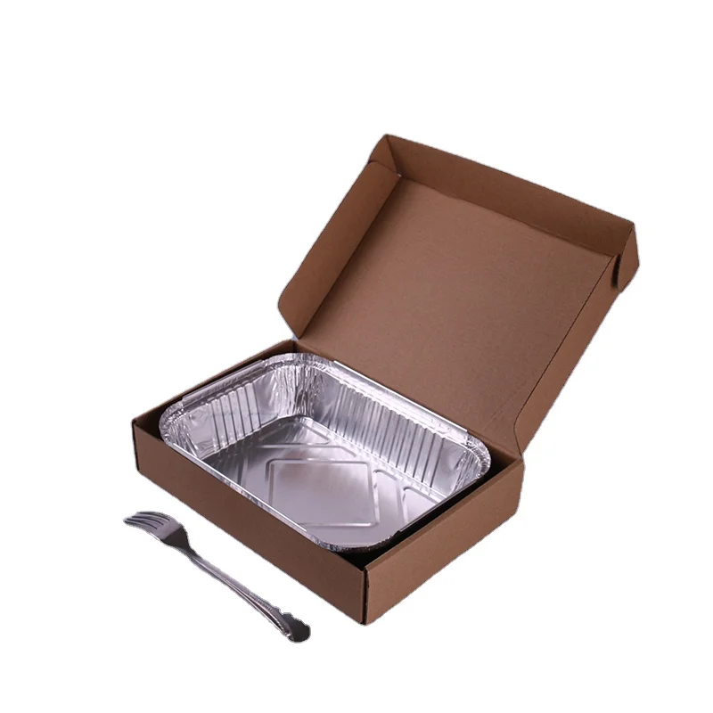 Promotion Price Aluminium Foil Chicken Grill Lunch Box/Aluminium Food Packaging Container