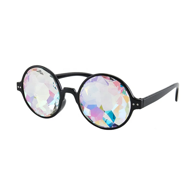 Music Festival Party Rainbow Rhinestone Kaleidoscope Sunglasses Prism Refraction Glasses
