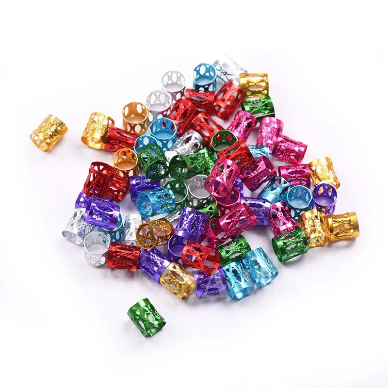 100pcs hair beads for synthetic braid hair decoration accessories dreadlocks braiding hair cuffs