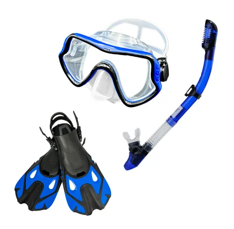 Underwater Sports Diving Equipment Swimming Diving Set Snorkel Rubber Diving Fins Snorkel Set