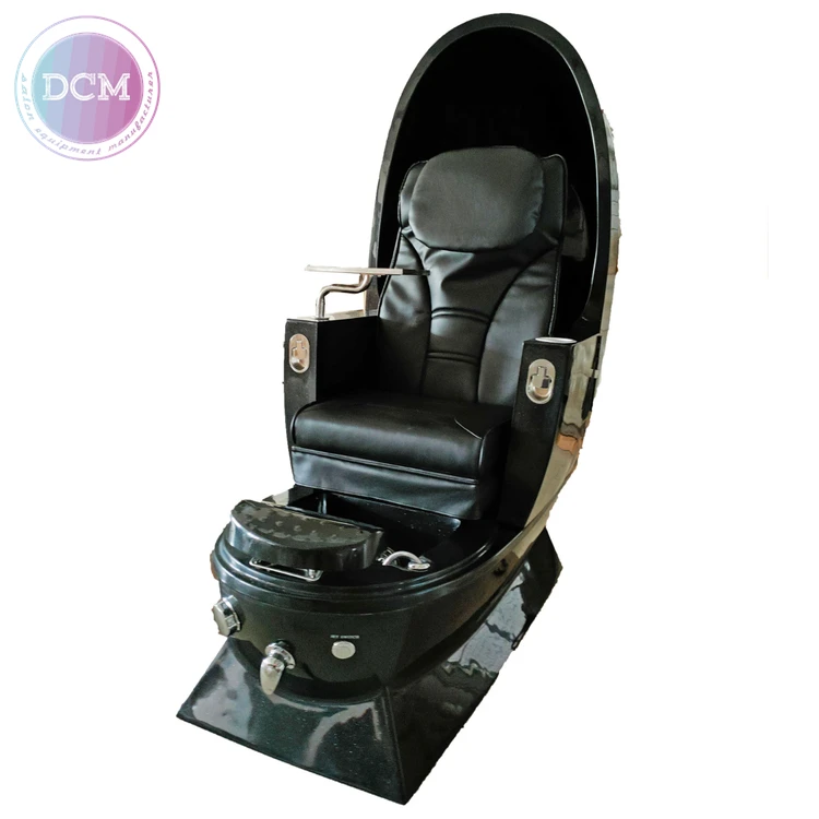 eggshell fish spa tank and sofa lay down electric massage manicure pedicure chair for salon foot joy