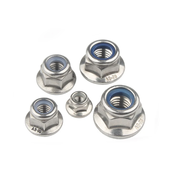 Prevailing Torque Type Hexagon Nuts DIN 6926 Stainless Steel Din6926 Metric Prevail Torque Nylon Insert Hex Flange Lock Nut T/T