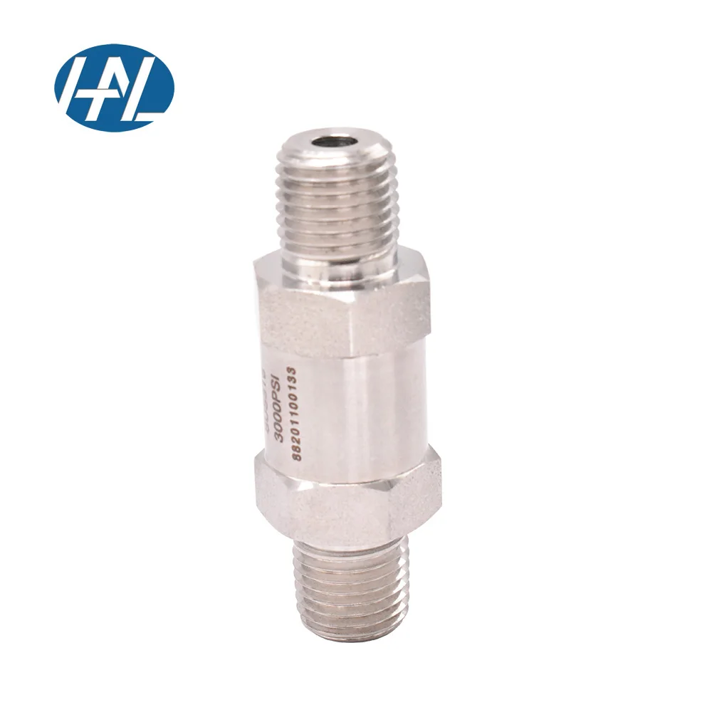 Stainless steel 316 straight male gas check valve high pressure