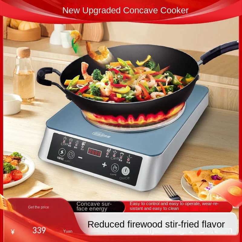 Professional Commercial Single Burner Induction Cooktop 3.5Kw Infrared New Design Kitchen Use Knob Stainless Steel Restaurants