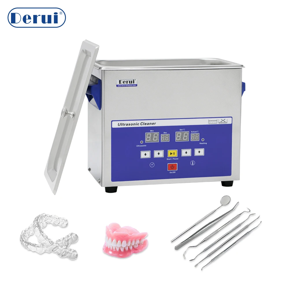 Digital Ultrasonic Cleaner 3L Dental Ultrasonic Cleaning Machine 120W for Dentures and surgical instruments