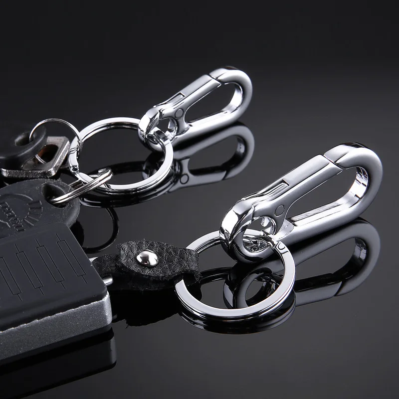 RIMEI stainless steel snap hook key chain reasonable price split key ring with chain Wholesale custom logo