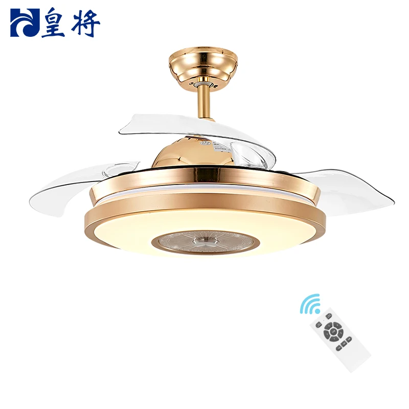 Factory Direct Modern Designer decor Smart DC Electric ABS Blade ceiling fan lights with remote control