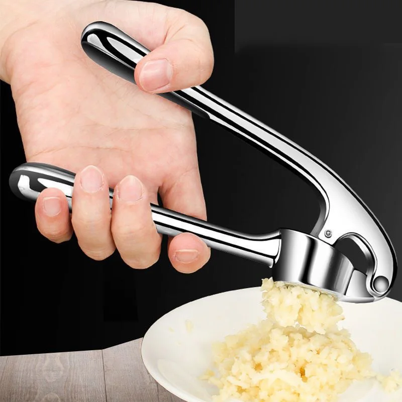 High Quality Manual Garlic Squeezer crusher Garlic Peeler Brush Garlic press Sets