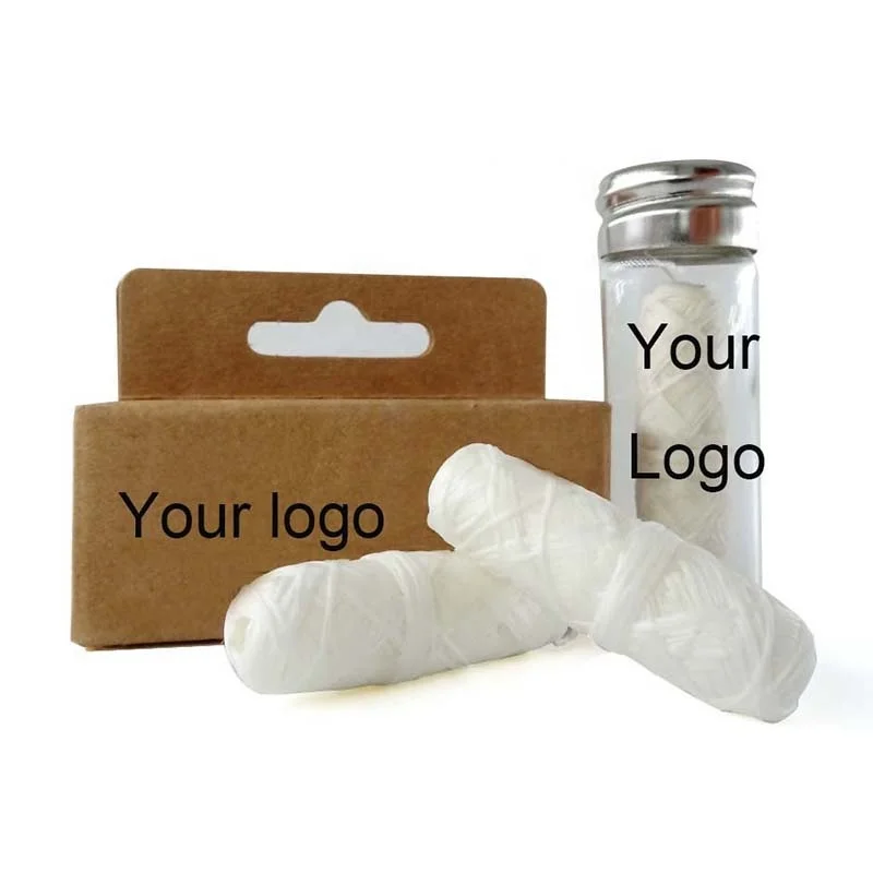 100% biodegradable silk dental floss with candellila wax natural mint oil dental floss