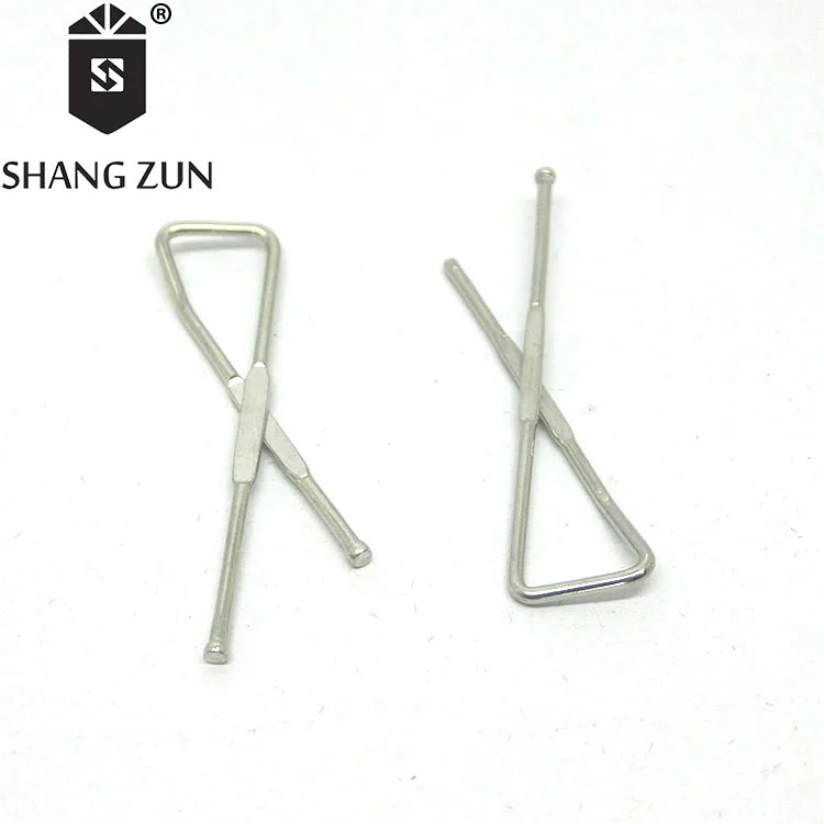 Wholesales X-Shape stainless steel suspender clips for shirt copper metal shirt packaging clips on collars for shirts