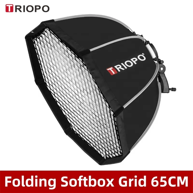  Софтбокс Triopo для фотосъемки 65 см с сотовой сеткой портативный уличный зонт вспышки восьмиугольный софтбокс Godox