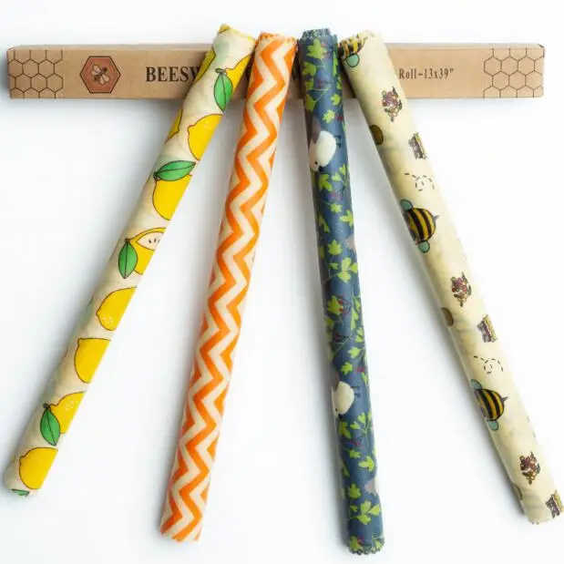 
Eco Friendly Natural Grade Organic Biodegradable Beeswax Food Wrap Roll 