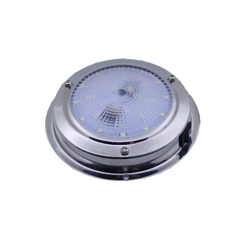 4 inch Stainless Steel LED Ceiling Light With Touch Switch 12V LED Dome Light For Marine Boat Yacht RV