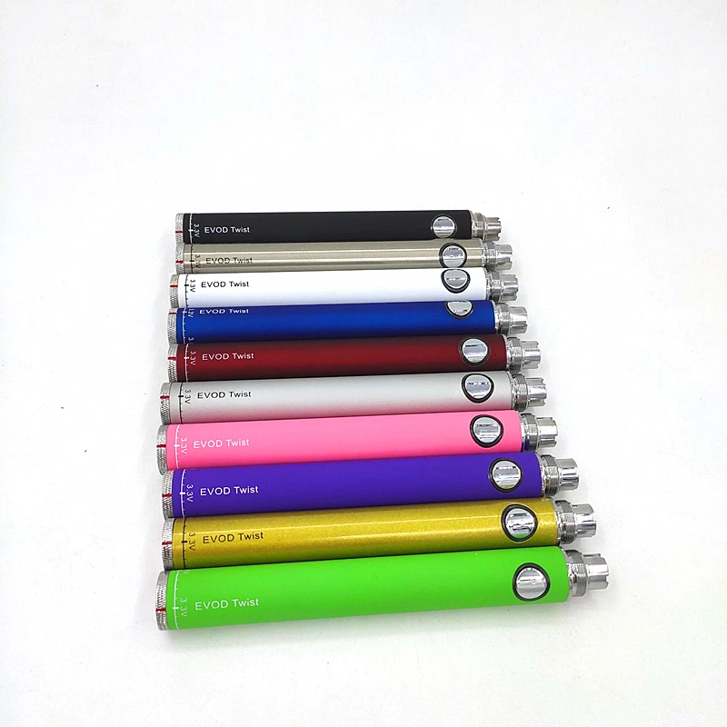  Evod Twist батарея 3 3-4 8 в Регулируемое напряжение Evod-Twist 650 мАч 900 1100 EVOD 510 потоковые батареи оптом