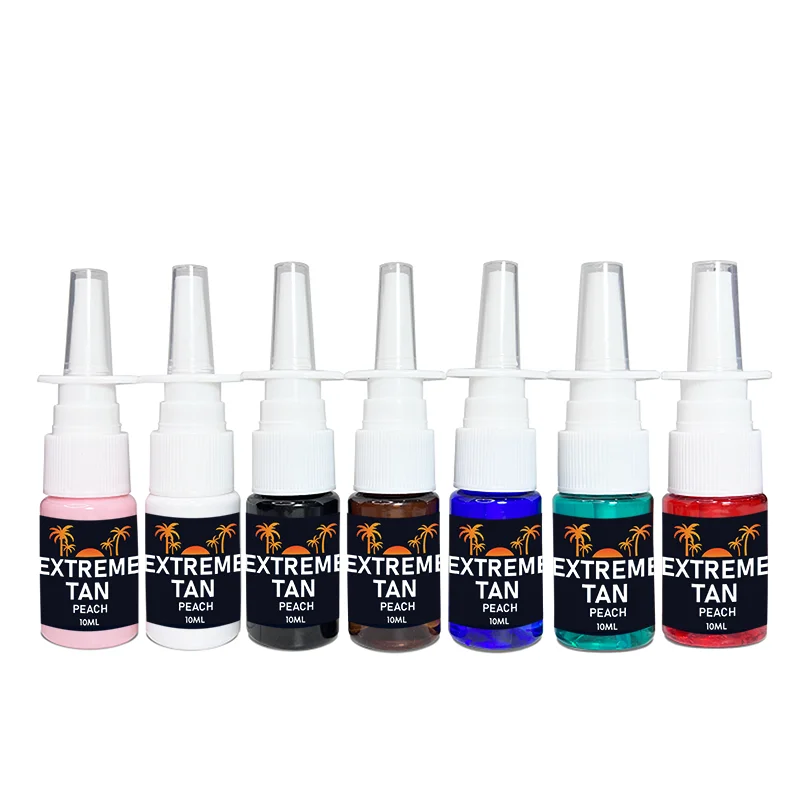 Лидер продаж, Лучшие 10 мл, спрей для быстрого загара для носа с экстремально черной кожей, спрей для загара для носа