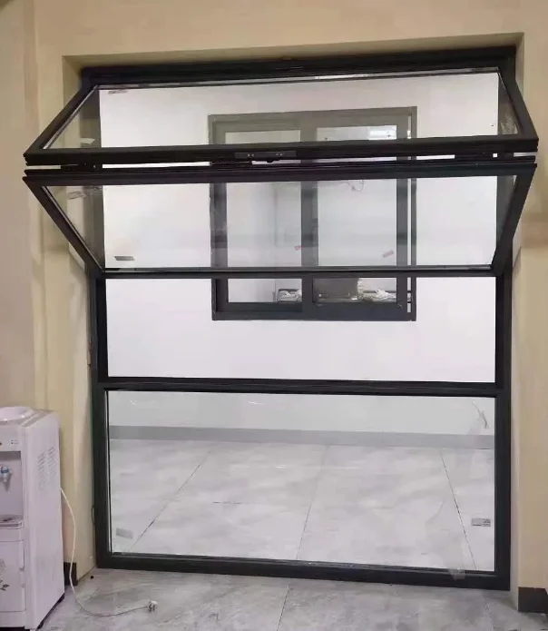 upward bi-fold aluminum glass windows
