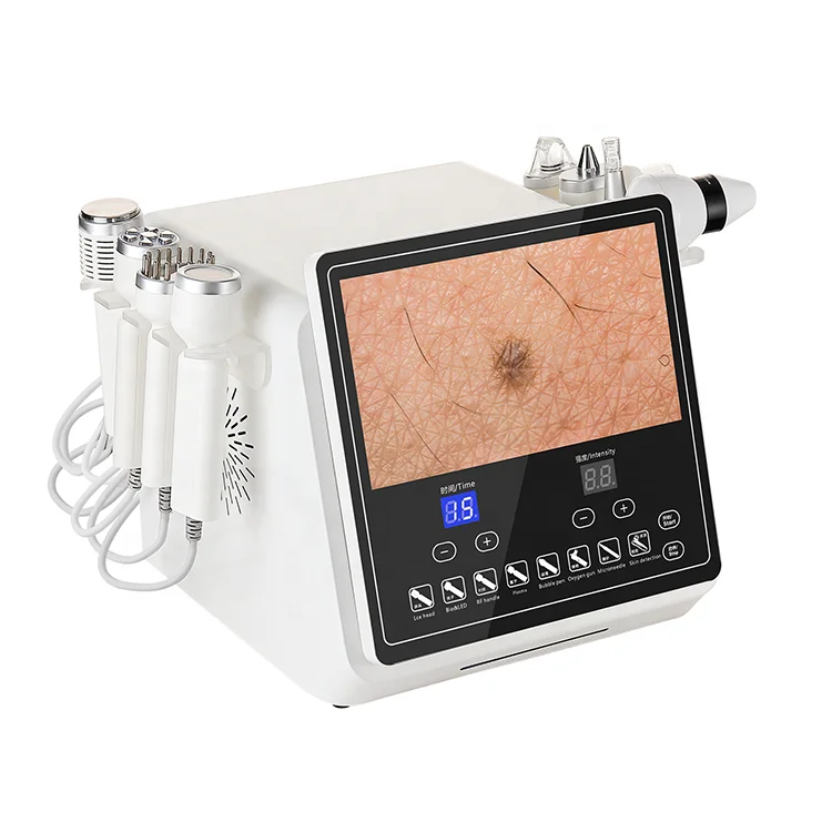 Hydra Microdermabrasion Facial Machine Hydrofacials Aqua Peel Hidrafacial 8 En 1 Hydro Facial Machine with Skin Analyzer