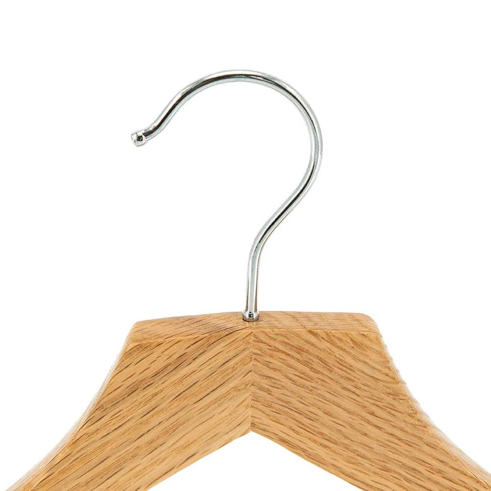 Chinese Supplier Glory Hanger Top Quality Deluxe Flat Natural Wooden Hanger for Clothes