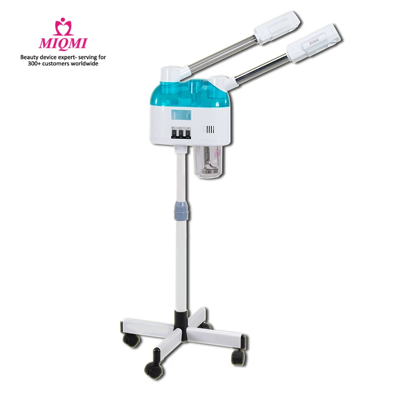 New 2 IN 1 Hot And Cold Facesteamer Ozone Nano Face Steam Machine Sauna Facial Steamer Spa With Magnifying Lamp Stand