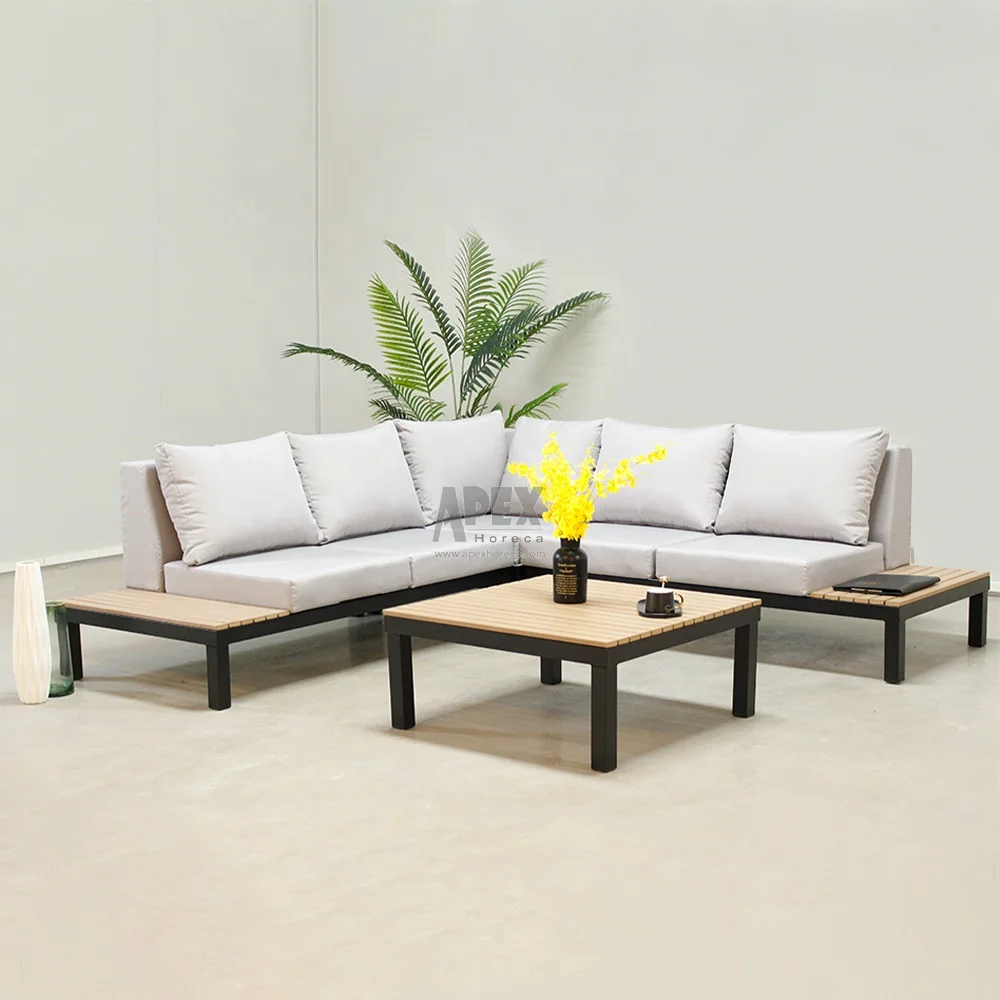 China manufacturer italian design rustic wooden hotel rope luxury outdoor furniture sofa