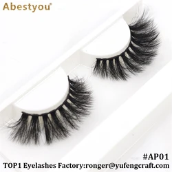 Abestyou Best Selling Extra Fluffy 6D eyelashes Wholesale 20mm 3D Mink Lashes With Own Brand 25mm 5D Mink Eyelash