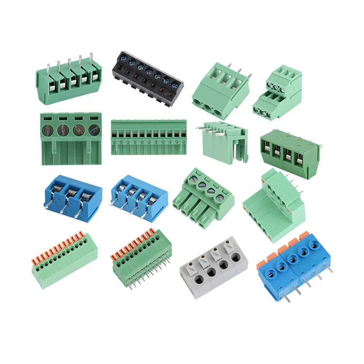 Manufacture all kinds 2.54mm 3.81mm 5.00mm 5.08mm Screwless Pluggable  Pcb Terminal Block Connector