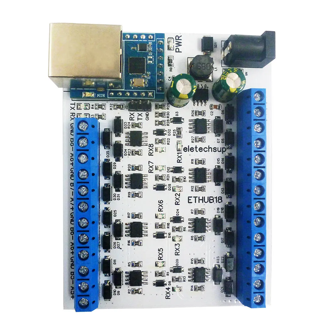 1/8 Port Industrial Modbus Gateway Server  TCP To MODBUS RTU/ASCII With RS485 Ethernet Port Modbus Support Master &Slave