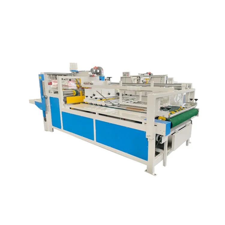 Semi Automatic Folder Gluer Machine Machine To Make Cardboard Boxes