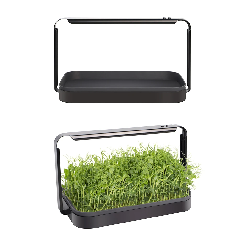 Flat Plastic Potting Seedling Microgreen Tray Food Safety Reuse Small Microgreen