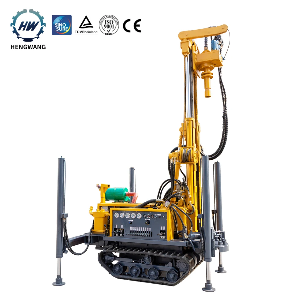 Буровая установка Hengwang длиной 160 м модель HQZ160L гусеничные установки DTH небольшие дизельные для глубоководных скважин