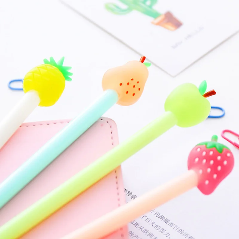Promotional Pen School Korean Stationery 0.38mm Cute Candy Colored Milk Tea Cup Cartoon Gel Pen