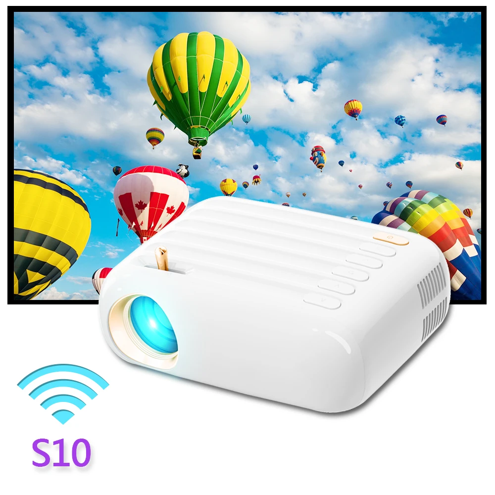 ZAOLIGHTEC Portable 5G WIFI Projector Mini Smart Support 1080P Full HD Movie S10 Projector LED Home Theater Projector