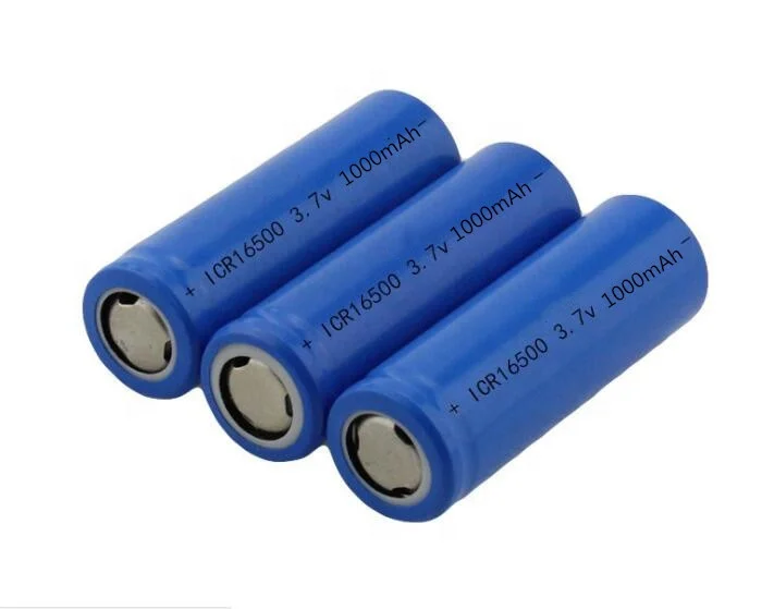 HWE Certificated Rechargeable 16500 cell 3.7V 1000mAh 1200mAh  Li-ion 18650 Battery
