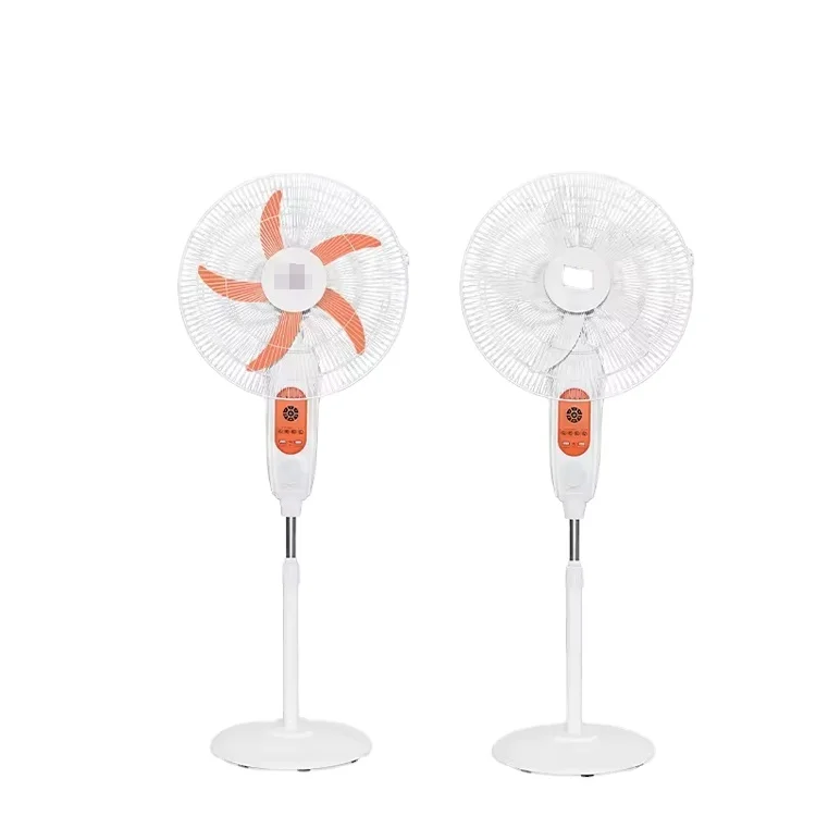 Energy Saving AC/DC Solar Energy Stand Fan 12V DC Motor Portable Summer 18 Inch Home Rechargeable Standing Solar Powered Fan
