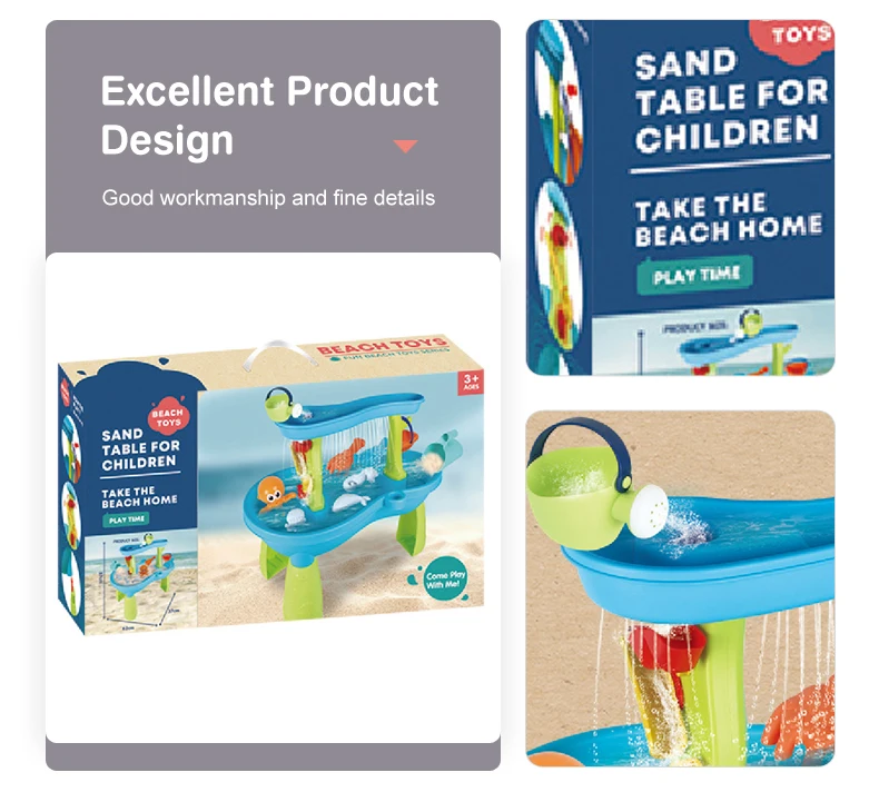 2023 Лидер продаж летняя детская Роскошная пластиковая игрушка для воды большой пляжный песочный стол