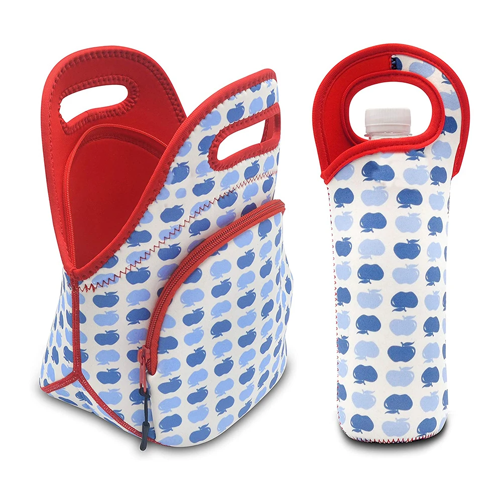 custom tote waterproof neoprene thermal insulated cooler lunch bag for women