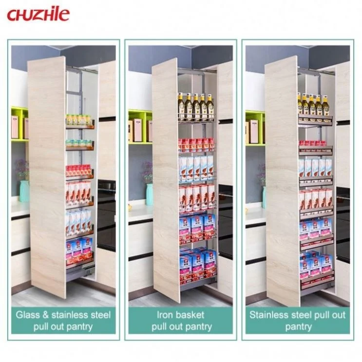 Fully Pull-Out Grill With High Unit Line Of Kitchen Cabinet With Soft Closing Slider