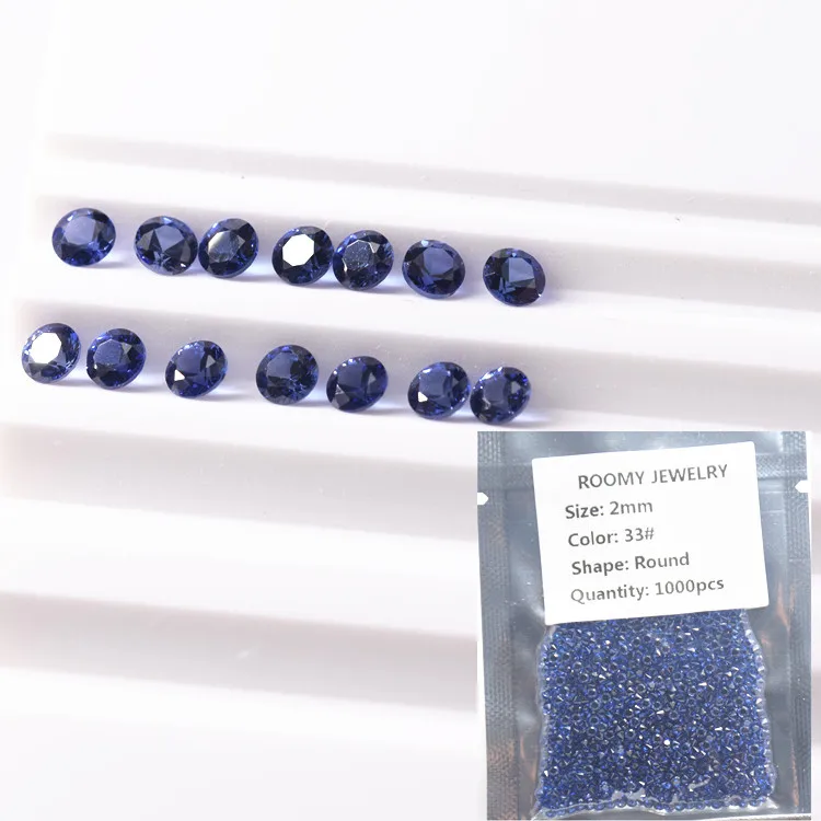 5A Round 1mm 2mm 3mm Jewelry making  synthetic gems wholesale Loose small sapphire gemstone