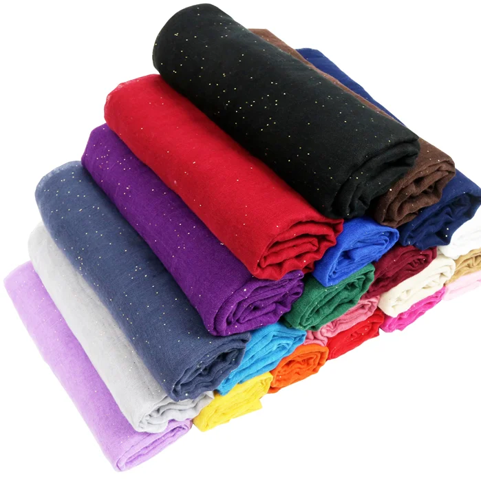 2024 Hot selling Bali yarn cotton and linen scarf female sprinkled gold bronzing scarf shawl Muslim  chiffon scarf
