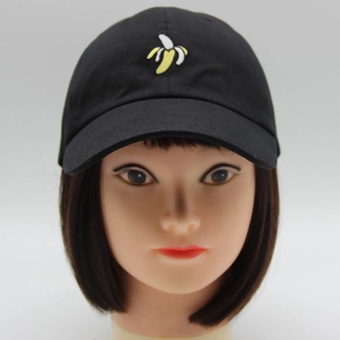 Fashion Cotton Twill Fabric Banana Embroidery Baseball Hats