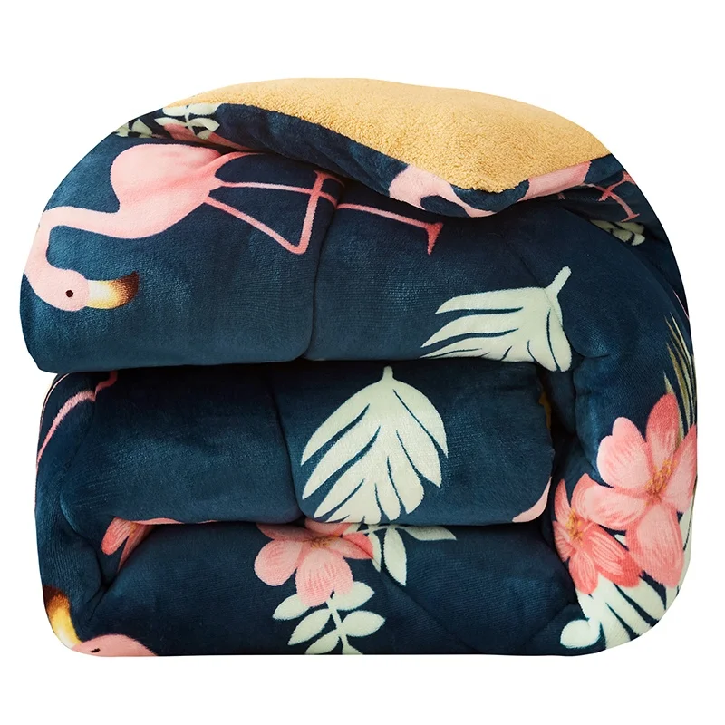 Velvet Bedding Duvet Comforter Queen Sets Luxury Set Winter Oeko-tex Certificate Sherpa Flannel Bedroom Home,hotel Polyester