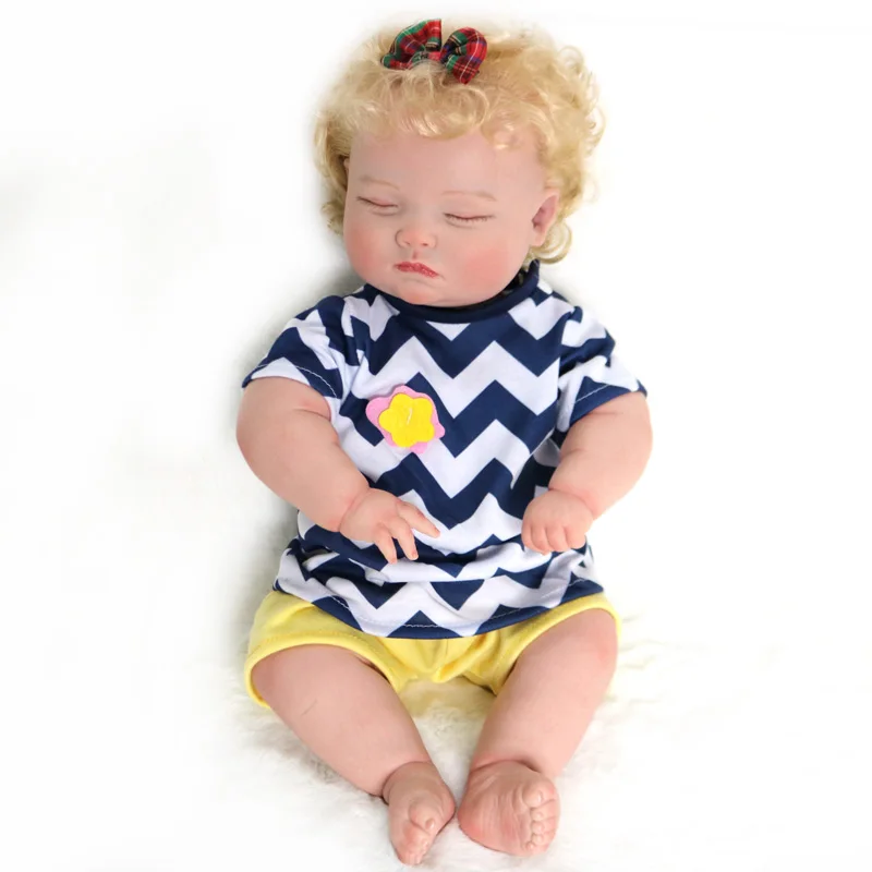 Original  Reborn Doll Kits 18Inch New Face Realistic DIY  Vinyl Silicone Dolls Reborn Baby Collect