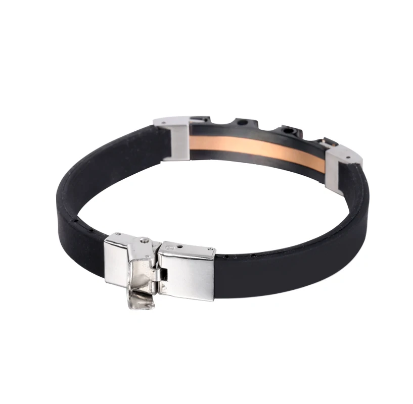 Wholesale Men Leather Rope Embed Fashion Charm Genuine Bar Bracelet Wrist Leather Bracelet