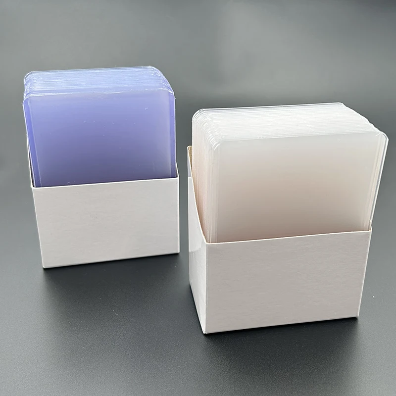 Hot Selling Custom Logo 35pt 3x4 Pvc Clear Sports Protector Sleeves Trading Semi Rigid Card Saver Holder Sleeve