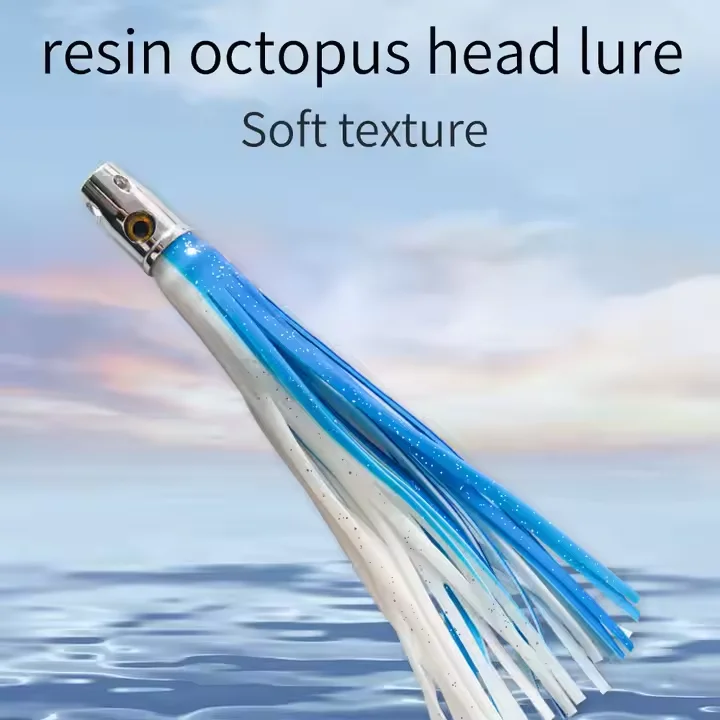 7 inch 18cm Deep Sea resin  pvc Soft octopus Lures  Big Game Catcher Skirted Trolling