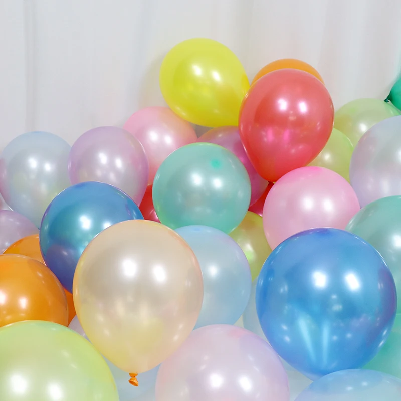 100pcs Metallic Colour Pearl Color Latex 10 Inch 1.5g Party Decoration Balloons For Wholesale Retail