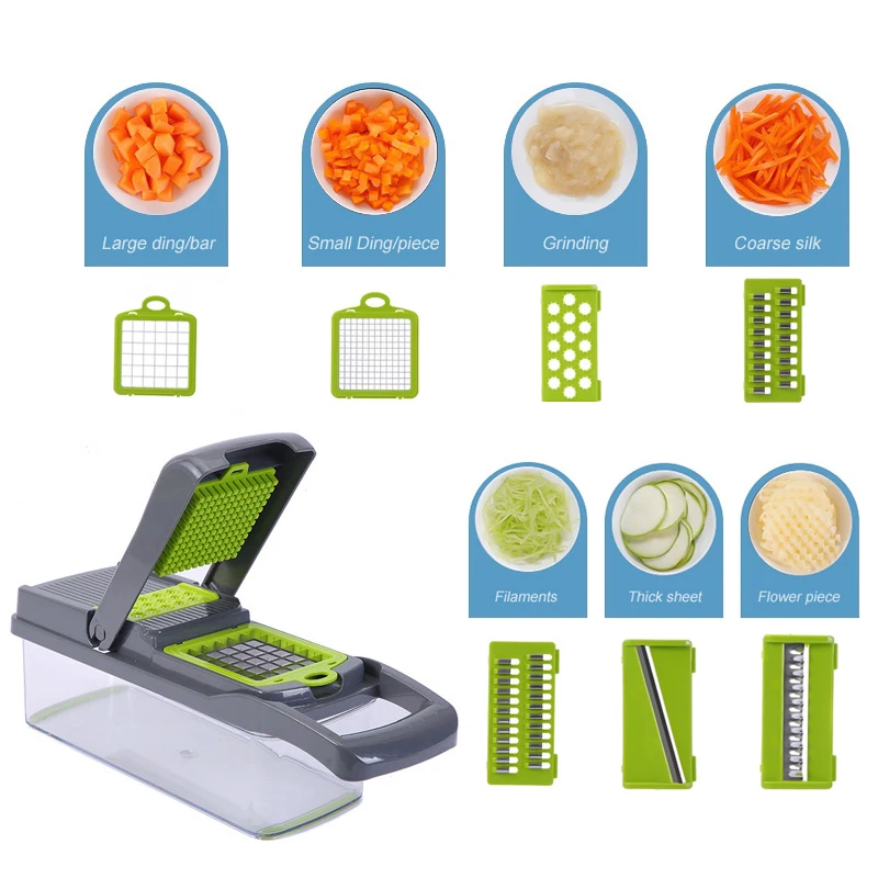 12 In 1 Potato Mandoline Slicer Veggie Chopper Cabbage Vegetable Cutter Accesorios De Cocina Mandolines Dicer Fruit Onion Cutter