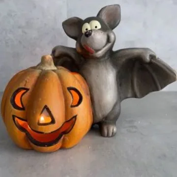 Halloween Bat Pumpkin Candle Decorations Gothic Bat Wall Sconce Candle Holder for Dining Table Decor