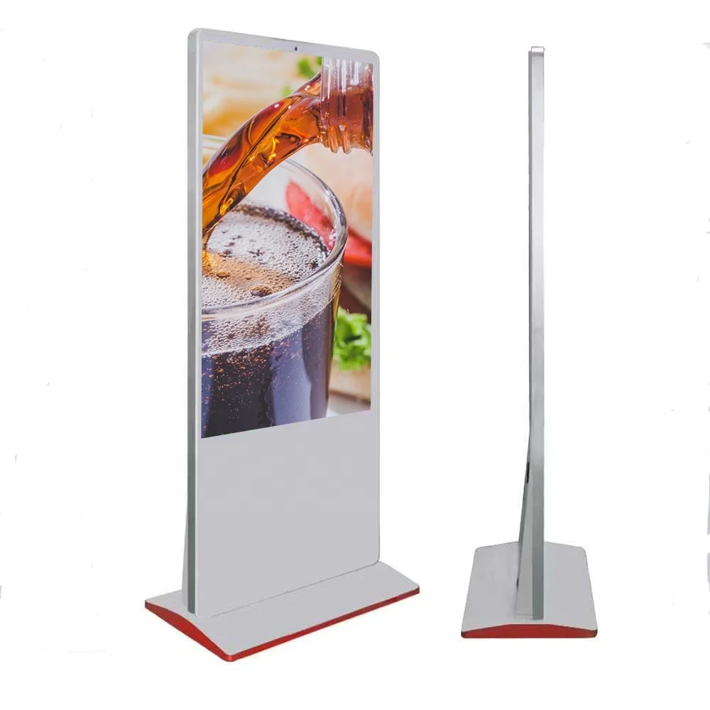 55 Inch android vertical advertisement digital signage standing retail restaurant video advertising lcd digital totem