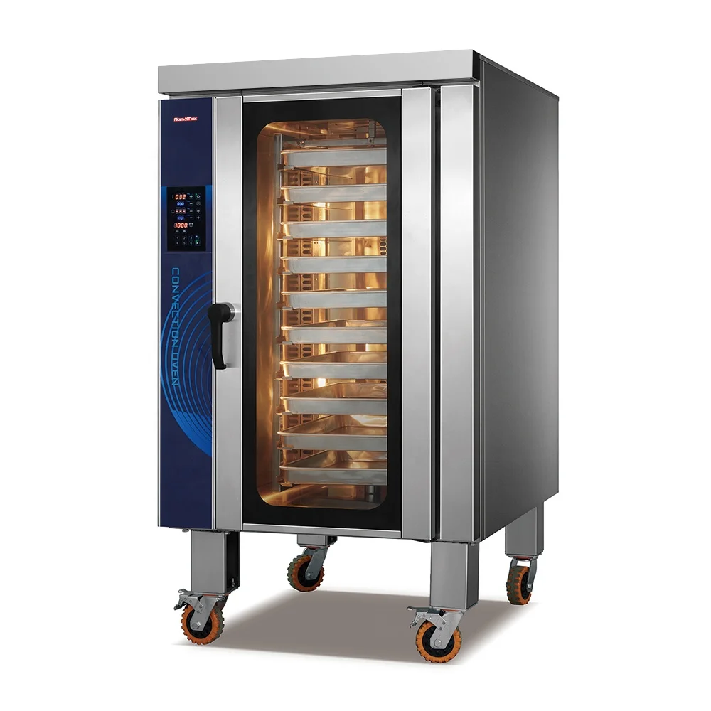 16 Tray Rotary Oven Gas Electric Big Rotating Commercial Bakery Bread Baking Machine Industrial Convection Rotary Rack Oven